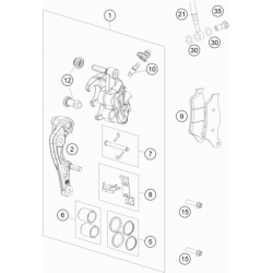 Étrier de frein avant HUSQVARNA ENDURO 2T/4T TE/FE 2016