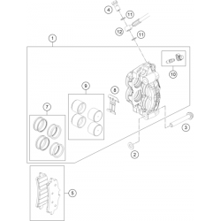 Étrier de frein arrière HUSQVARNA 450 FS 2015-2017