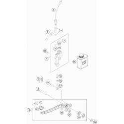 Maître cylindre de frein arrière HUSQVARNA 250/300/350 FE/TE 2017
