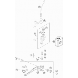 Maître cylindre de frein arrière HUSQVARNA 125 TX 2017HUSQVARNA 450/501 FE 2017