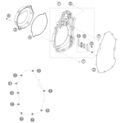 Carter d'embrayage HUSABERG 390 FE 2010 450/570 FE 2009-2010