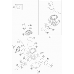 Cylindre et culasse HUSQVARNA 250 TE 2017