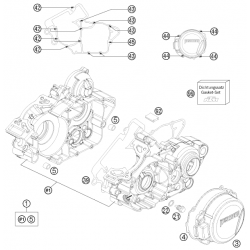 Carters moteur HUSABERG 125 TE 2012