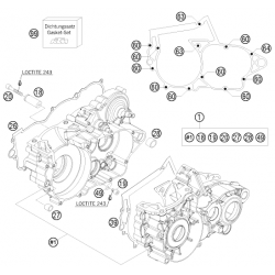 Carters moteur HUSABERG 250/300 TE 2011-2012