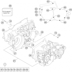 Carters moteur HUSABERG 250/300 TE 2013-2014 HUSQVARNA 250/300 TE 2014