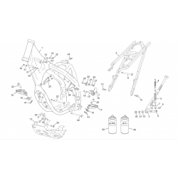 Cadre et boucle arrière SHERCO 250 / 300 SEF-R 4T 2012