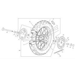 Roue arrière SHERCO 250 / 300 SEF-R 4T 2012