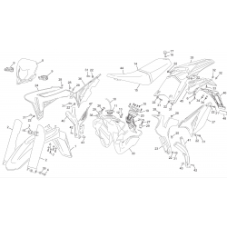 Plastiques reservoir selle SHERCO 250 / 300 SEF-R 4T 2012