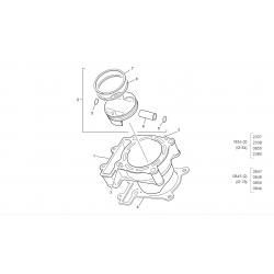 Cylindre et piston SHERCO 250 SEF-R 4T / FACTORY 2013