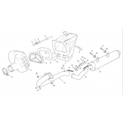 Boîte à air - Échappement 4t SHERCO 450 / 510 SEi-R 2012-2013