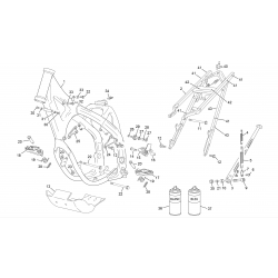 Cadre et boucle arrière SHERCO 250 / 300 SEF-R 4T 2014