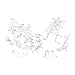 Cadre et boucle arrière SHERCO 250 / 300 SEF-R 4T FACTORY 2014