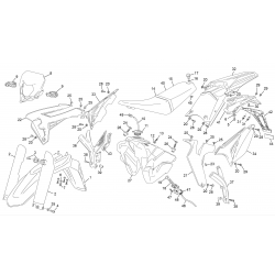 Plastiques reservoir selle SHERCO 250 / 300 SE-R 2T FACTORY 2014