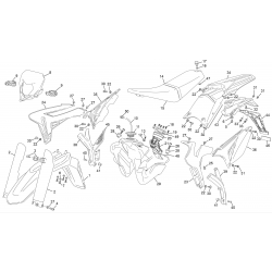 Plastiques reservoir selle SHERCO 250 / 300 SEF-R 4T 2015