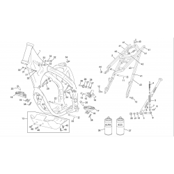 Cadre et boucle arrière SHERCO 250 / 300 SEF-R 4T / FACTORY / SIX DAYS 2016