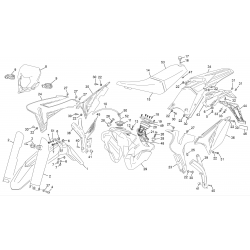 Plastiques reservoir selle SHERCO 250 / 300 SEF-R 4T FACTORY 2016