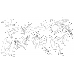 Plastiques reservoir selle SHERCO 250 / 300 SE-R 2T 2016