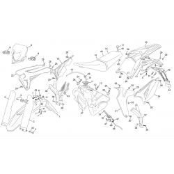Plastiques reservoir selle SHERCO 250 / 300 SE-R 2T FACTORY 2016