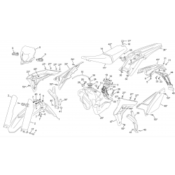 Plastiques reservoir selle SHERCO 250 / 300 SEF-R 4T 2017