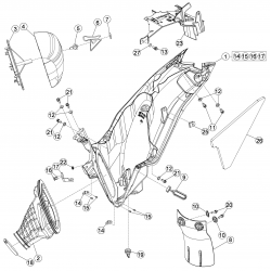 Boitier de filtre à air BETA 300 X-TRAINER 2T 2016