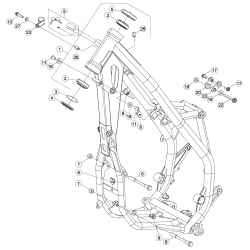 Cadre, chassis BETA ENDURO X-TRAINER 2T 2015-2017