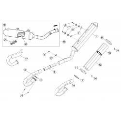Collecteur et silencieux 4T BETA ENDURO RR / FACTORY 4T 2011