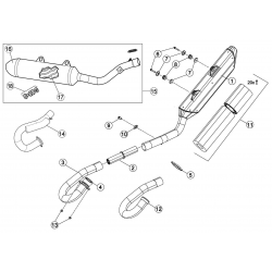 Collecteur et silencieux 4T BETA ENDURO RR / FACTORY 4T 2012