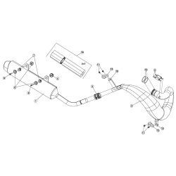 Échappement silencieu BETA 250 ENDURO RR / RACING 2T 2013/2014