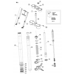 Fourche et tés de fourche BETA ENDURO RR 4T 2013