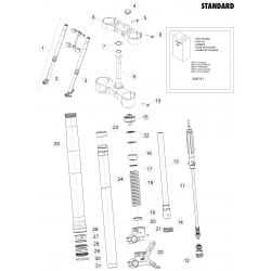 Fourche et tés de fourche BETA 350 RR 4T EFI 2015