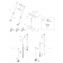 Fourche et tés de fourche BETA ENDURO X-TRAINER 2T 2015/2016