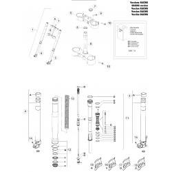 Fourche RACING et tés de fourche BETA 300 RR 2T RACING 2013