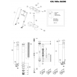 Fourche RACING et tés de fourche BETA ENDURO RR RACING 4T RACING 2015