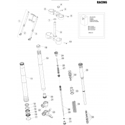 Fourche RACING et tés de fourche BETA RR 4T EFI RACING 2016