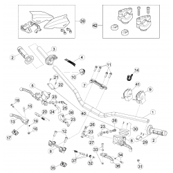 Guidon et maitre cylindres BETA ENDURO RR / FACTORY 4T 2012