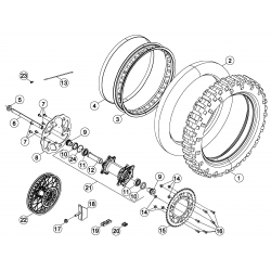 Roue arrière BETA ENDURO RR /RACING 2T 2013/2014