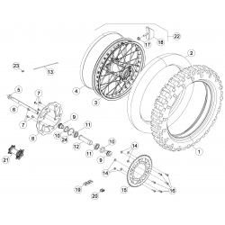 Roue arrière BETA ENDURO RR /RACING 2T 2015