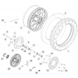 Roue arrière BETA ENDURO RR /RACING 4T 2013