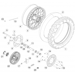 Roue arrière BETA ENDURO RR 4T 2014