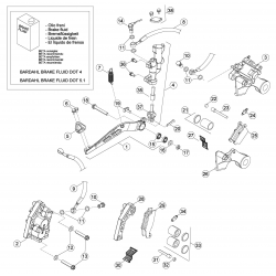 Système de frein avant et arrière BETA ENDURO RR / RACING 4T 2013