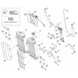 Radiateur et durites BETA ENDURO RR / FACTORY 4T 2012