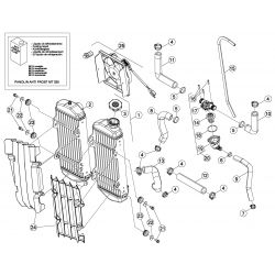 Radiateur et durites BETA ENDURO RR / RACING 2T 2013-2016