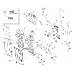 Radiateur et durites BETA ENDURO RR / RACING 4T 2013/2014