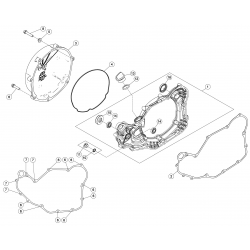 Carter d'embrayage et pompe à eau BETA 350 RR/RACING 4T EFI 2015