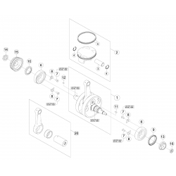 Vilebrequin et piston BETA RR 4T 2011