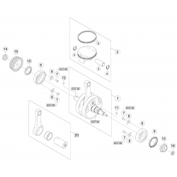 Vilebrequin et piston BETA RR/FACTORY 4T 2012