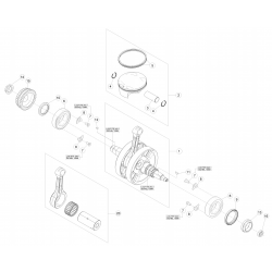 Vilebrequin et piston BETA 350 RR/RACING 4T EFI 2015