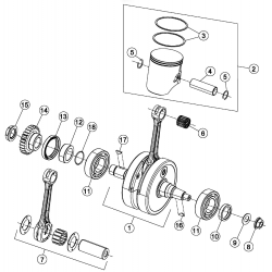 Vilebrequin et piston BETA 300 X-TRAINER 2T 2015/2016
