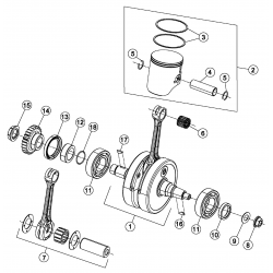 Vilebrequin et piston BETA 250/300 RR/RACING 2T 2016