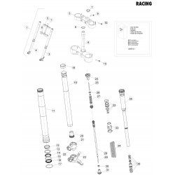 Fourche RACING et tés de fourche BETA ENDURO RR 2T RACING 2016